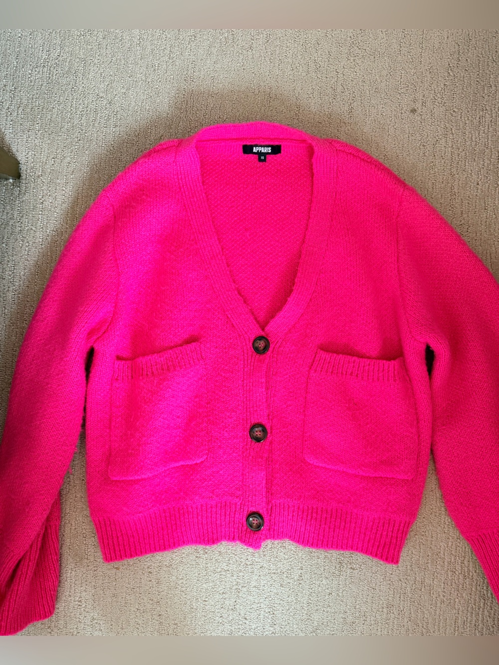 Apparis Neon Pink Marcella Cardigan